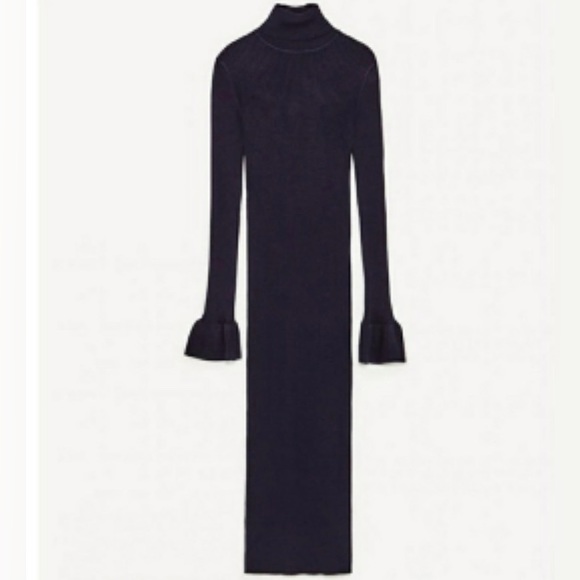 Zara Dresses & Skirts - NWOT Zara Knit long turtleneck sweater dress | Size S B1